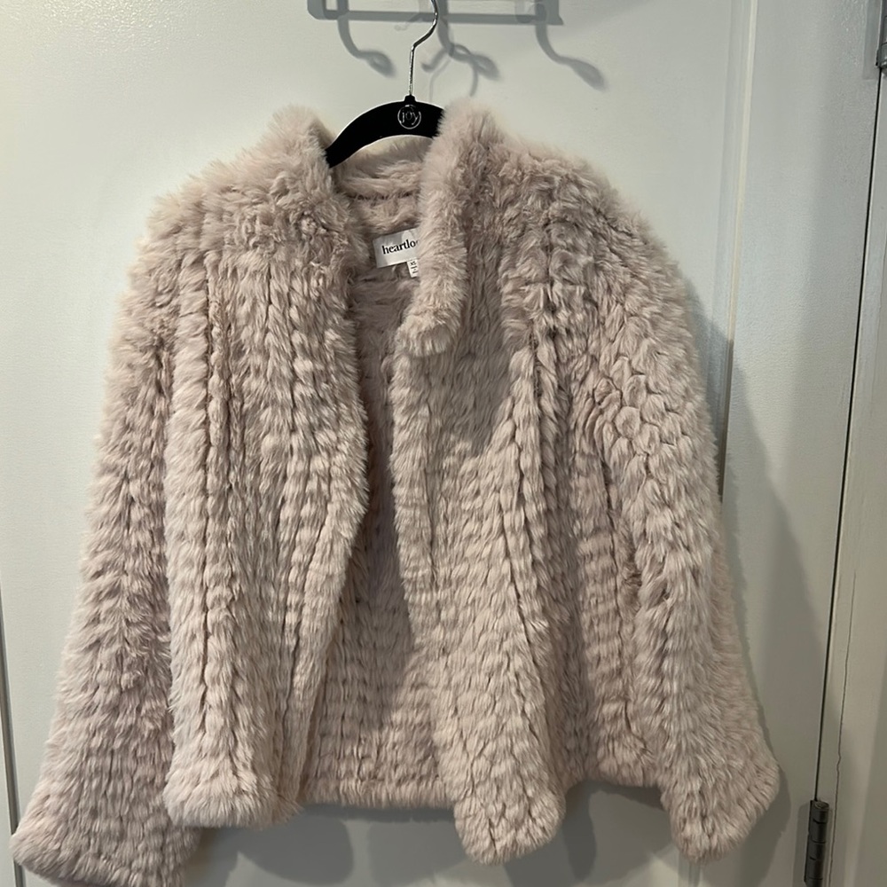 Heartloom Cream Teddy Jacket Plush Faux Fur